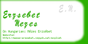 erzsebet mezes business card